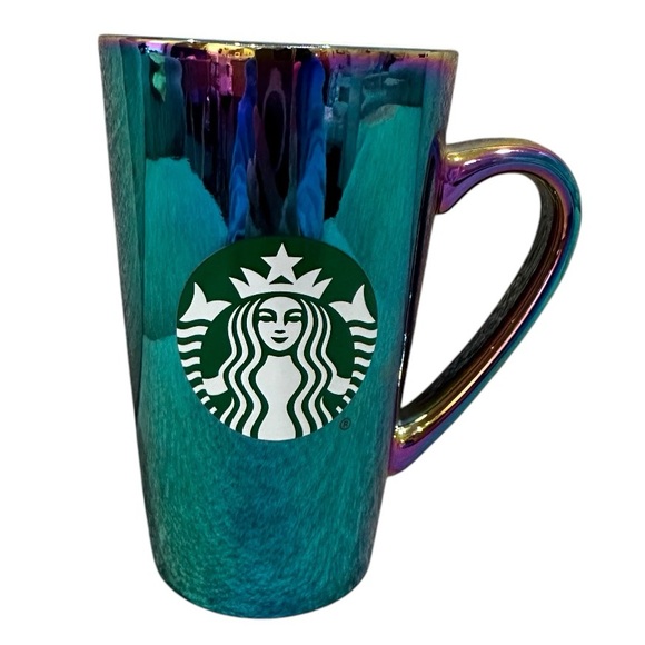 Starbucks Coffee Mug 16 Ounce Rainbow Holographic Iridescent 2022 Holiday Mug. - Picture 8 of 8